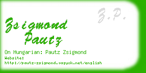 zsigmond pautz business card